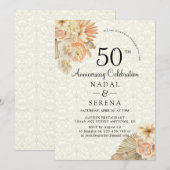 Uitnodiging tot 50e Jubileum voor bruiloft (Voorkant / Achterkant)