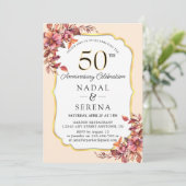 Uitnodiging tot 50e Jubileum voor bruiloft (Staand voorkant)
