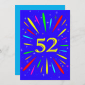 Uitnodiging tot 52e verjaardag (Voorkant / Achterkant)