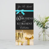 Uitnodiging tot 60e verjaardag van de gecombineerd (Staand voorkant)