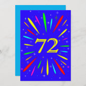 Uitnodiging tot 72e verjaardag (Voorkant / Achterkant)