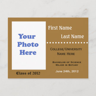 Uitnodiging tot aankondiging van afstuderen van de