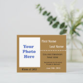 Uitnodiging tot aankondiging van afstuderen van de (Staand voorkant)