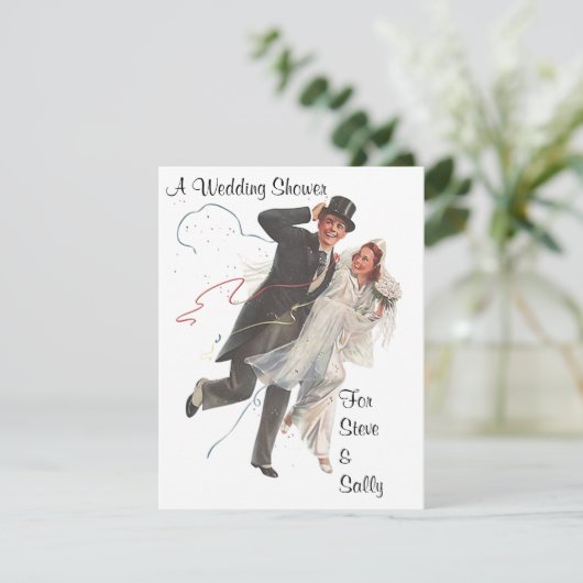 Uitnodiging tot aankondiging van het huwelijk met (Staand voorkant)