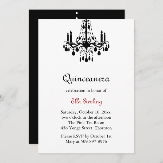 Uitnodiging tot aardejaars Grand Ballroom (wit) (Voorkant / Achterkant)