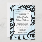Uitnodiging tot abstract huwelijk met zwarte en bl (Voorkant)
