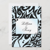 Uitnodiging tot abstract huwelijk met zwarte en bl (Achterkant)
