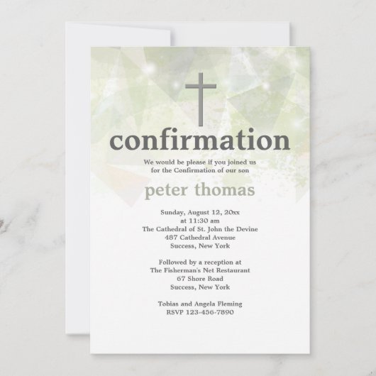 Uitnodiging tot Abstracte bevestiging Trendy (Voorkant)