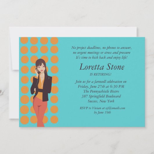 Uitnodiging tot aflossing van zakelijke gesprekken (Voorkant)