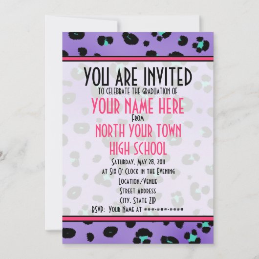 Uitnodiging tot afstuderen - Klasse Paars 2011 (Voorkant)