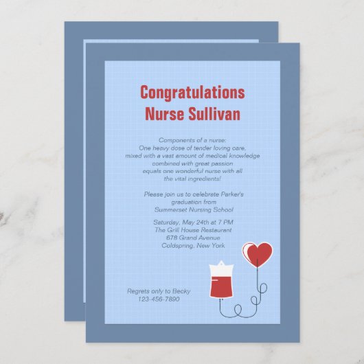 Uitnodiging tot Afstuderen medisch centrum (Voorkant / Achterkant)