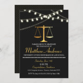 Uitnodiging tot Afstuderen van de rechtenschool (Voorkant / Achterkant)