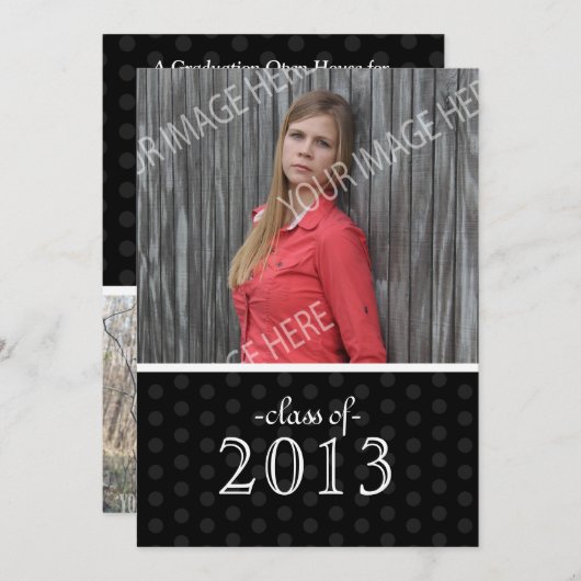 Uitnodiging tot Afstuderen van het Open House (Voorkant / Achterkant)