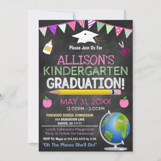 Uitnodiging tot Afstuderen van kinderen (Voorkant)