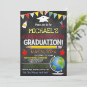 Uitnodiging tot Afstuderen van kinderen (Staand voorkant)