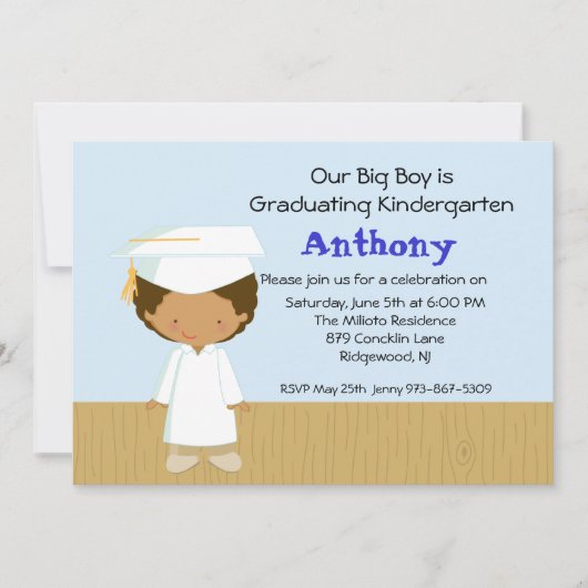 Uitnodiging tot Afstuderen van onze Big Boy (Voorkant)