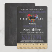 Uitnodiging tot Afstuderen van Ruler en Apple Teac (Voorkant / Achterkant)