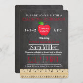 Uitnodiging tot Afstuderen van Ruler en Apple Teac (Voorkant / Achterkant)