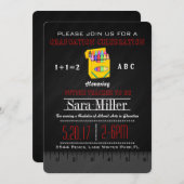 Uitnodiging tot Afstuderen van Ruler en Crayon (Voorkant / Achterkant)