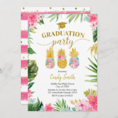 Uitnodiging tot Afstuderen van Tropische Luau Pine (Voorkant / Achterkant)