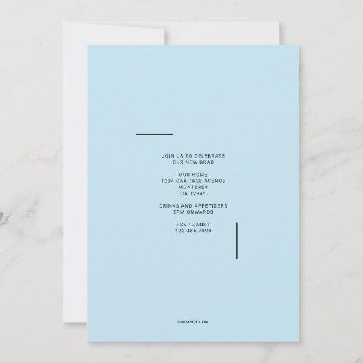 Uitnodiging tot Afstuderen voor hedendaagse Petten (Achterkant)