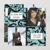 Uitnodiging tot afstuderen - Wijziging in elk jaar (Voorkant / Achterkant)