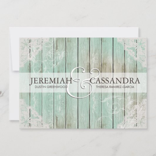 Uitnodiging tot Antiek-witlace-bruiloft (Voorkant)