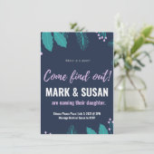 uitnodiging tot baby (Staand voorkant)