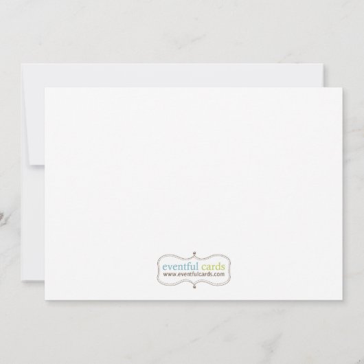 Uitnodiging tot Baby shower (Achterkant)