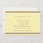 Uitnodiging tot Baby shower (Achterkant)