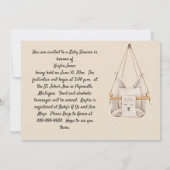  uitnodiging tot Baby shower (Achterkant)