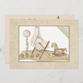  uitnodiging tot Baby shower (Voorkant / Achterkant)