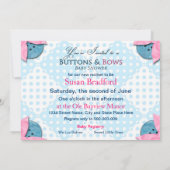 Uitnodiging tot baby shower - Buttonnen en kogels (Achterkant)
