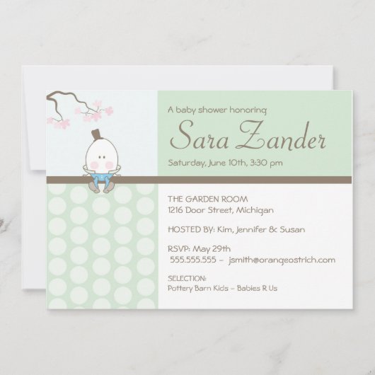 Uitnodiging tot baby shower - Humpty Dumpty (Voorkant)