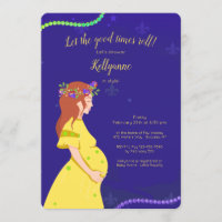 Uitnodiging tot Baby shower Mardi Gras