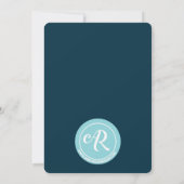 Uitnodiging tot Baby shower met kleine Man Suspend (Achterkant)