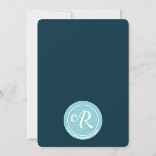 Uitnodiging tot Baby shower met kleine Man Suspend (Achterkant)