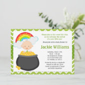 Uitnodiging tot Baby shower op St Patricks Day (Staand voorkant)