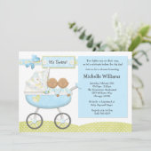 Uitnodiging tot Baby shower van Afrikaanse Amerika (Staand voorkant)