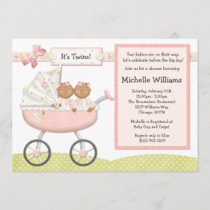 Uitnodiging tot Baby shower van Afrikaanse Amerika