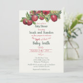 Uitnodiging tot Baby shower van Apple Orchard (Staand voorkant)