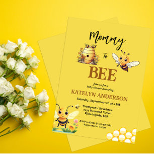 Uitnodiging tot Baby shower van Cute Bee