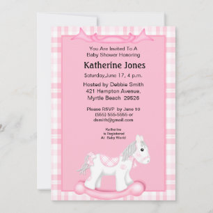 Uitnodiging tot Baby shower van Cute Pink Rocking