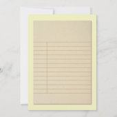 Uitnodiging tot Baby shower van de Bibliotheekkaar (Achterkant)