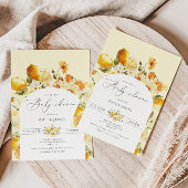 Uitnodiging tot baby shower van de Lemon. Elegant