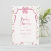 uitnodiging tot Baby shower van Floral (Staand voorkant)