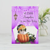 Uitnodiging tot Baby shower van Halloween (Staand voorkant)