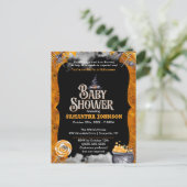 Uitnodiging tot Baby shower van Halloween (Staand voorkant)