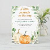 Uitnodiging tot Baby shower van Halloween (Staand voorkant)