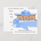 Uitnodiging tot Baby shower van het Afrikaanse Ame (Voorkant / Achterkant)